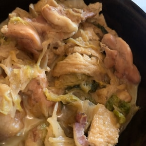 昆布つゆで簡単☆鶏肉と白菜の煮物